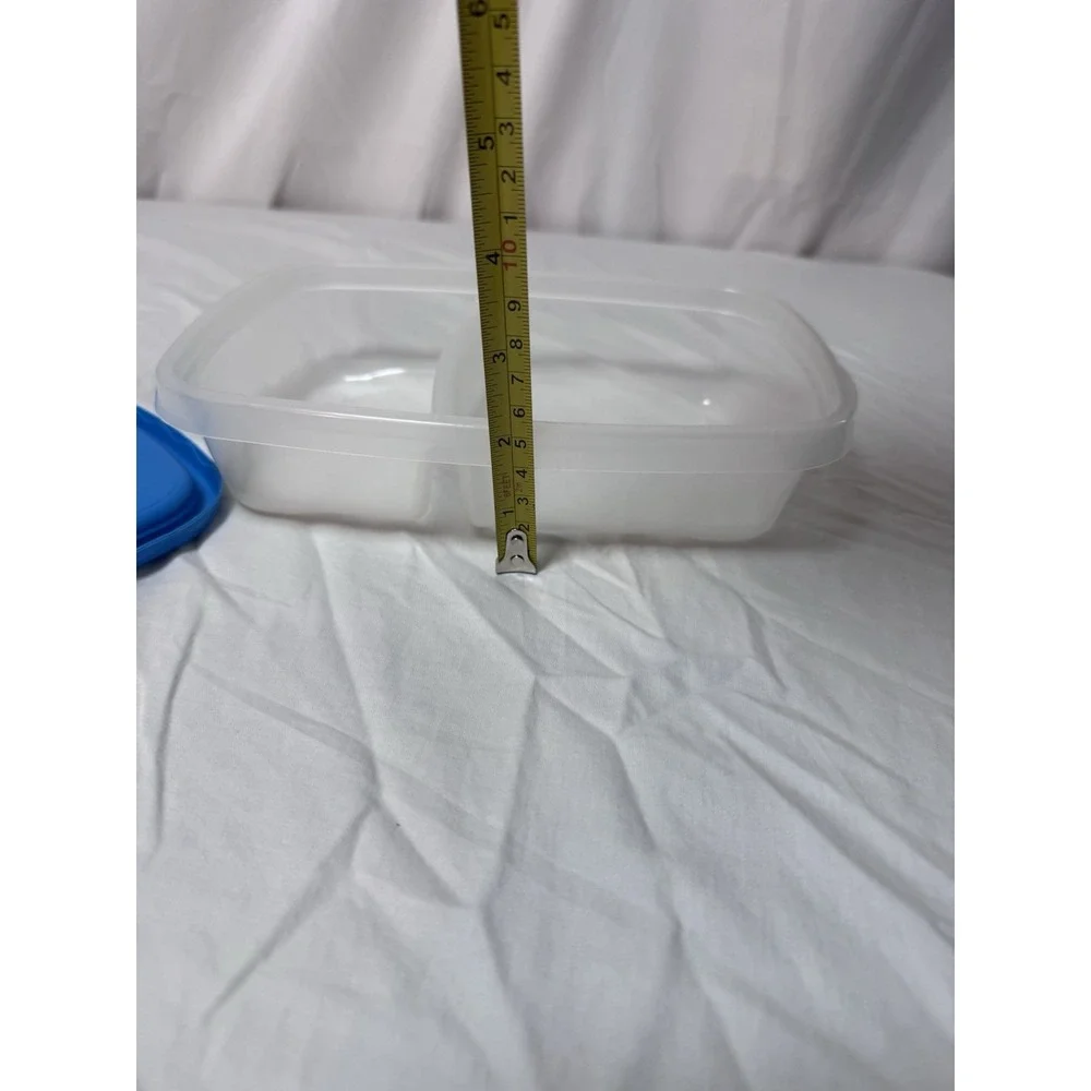 Rubbermaid TakeAlongs Blue Lid Divided Container 832A-1 3.7 Cups Vintage Plastic